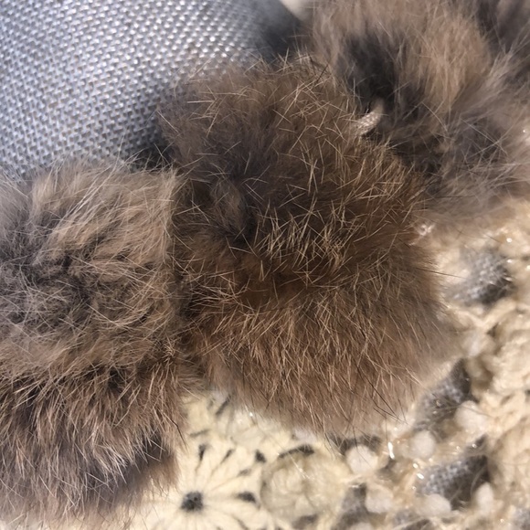 NWT Lovely Crochet Eyelash Yarn with Real Fur Neck Details Size Small - Picture 11 of 13